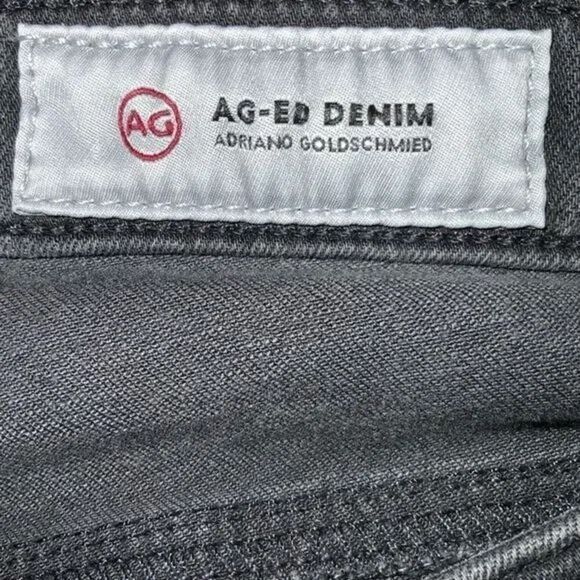 AG Adriano Goldschmied Black Legging Ankle Super Skinny Ankle Distressed - Picture 6 of 9